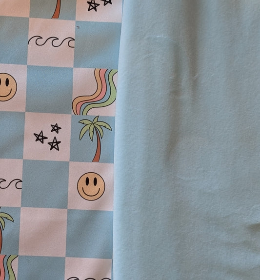 Checkered Beach PUL-Over Fleece Cover