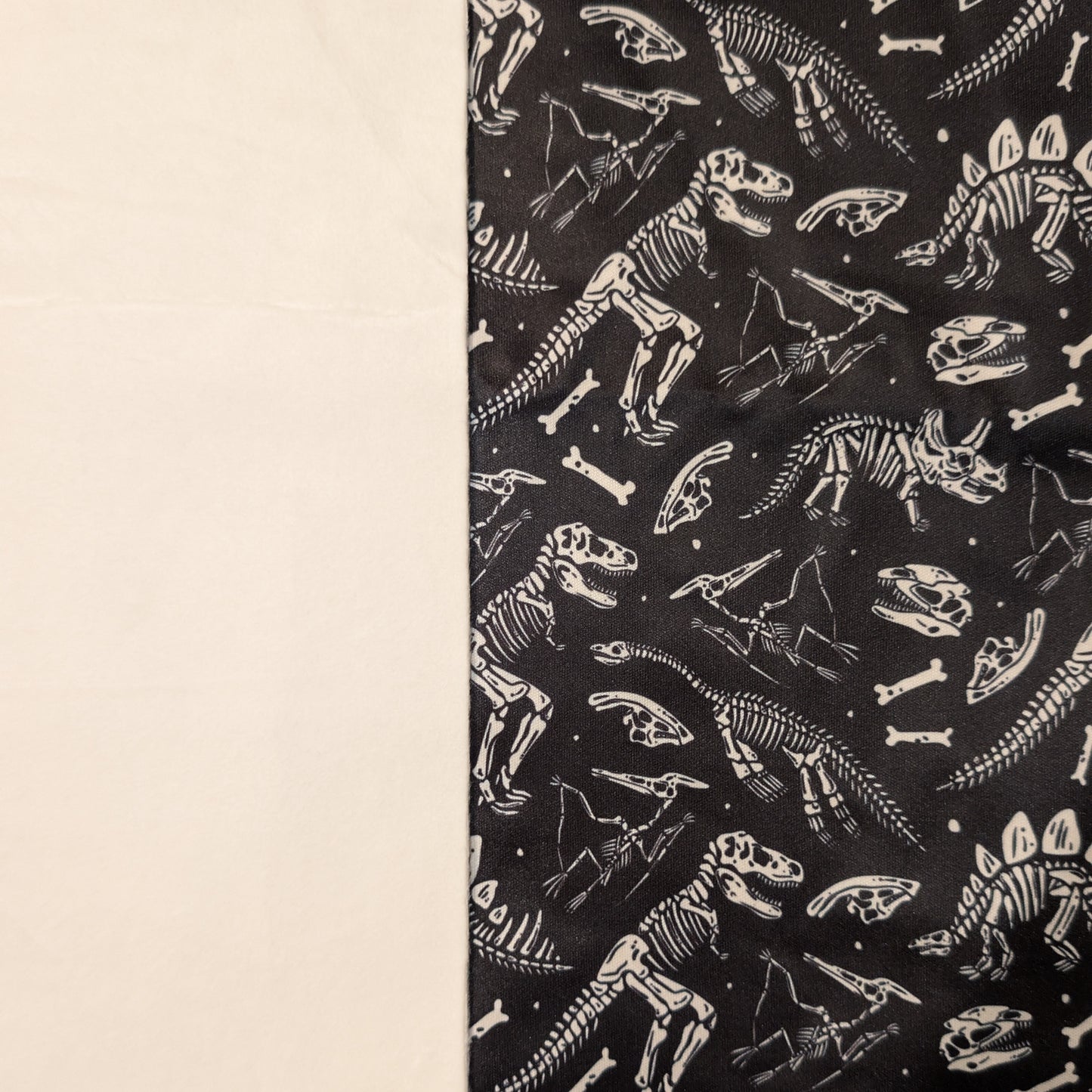 Dino Bones Print PUL-Over Fleece Cover