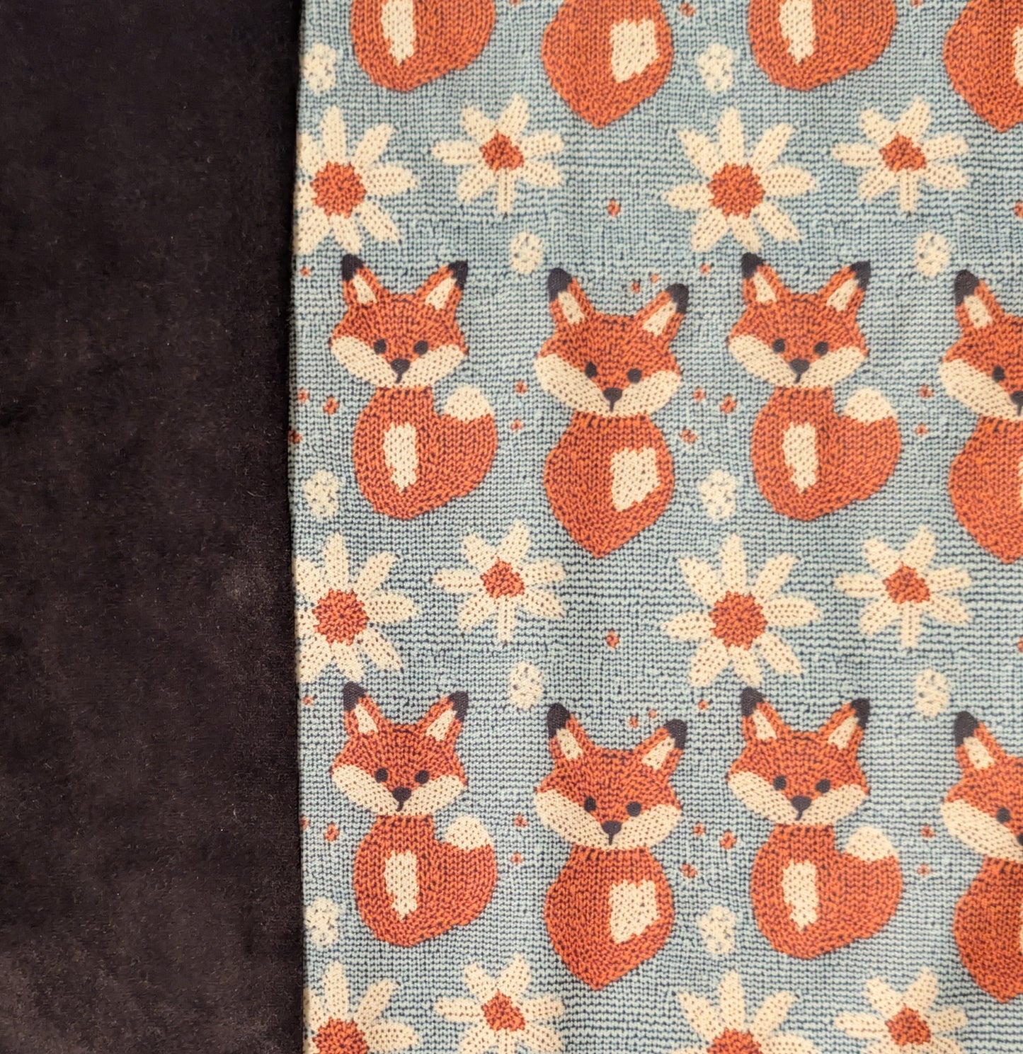 Knitted Foxes PUL-Over Fleece Cover