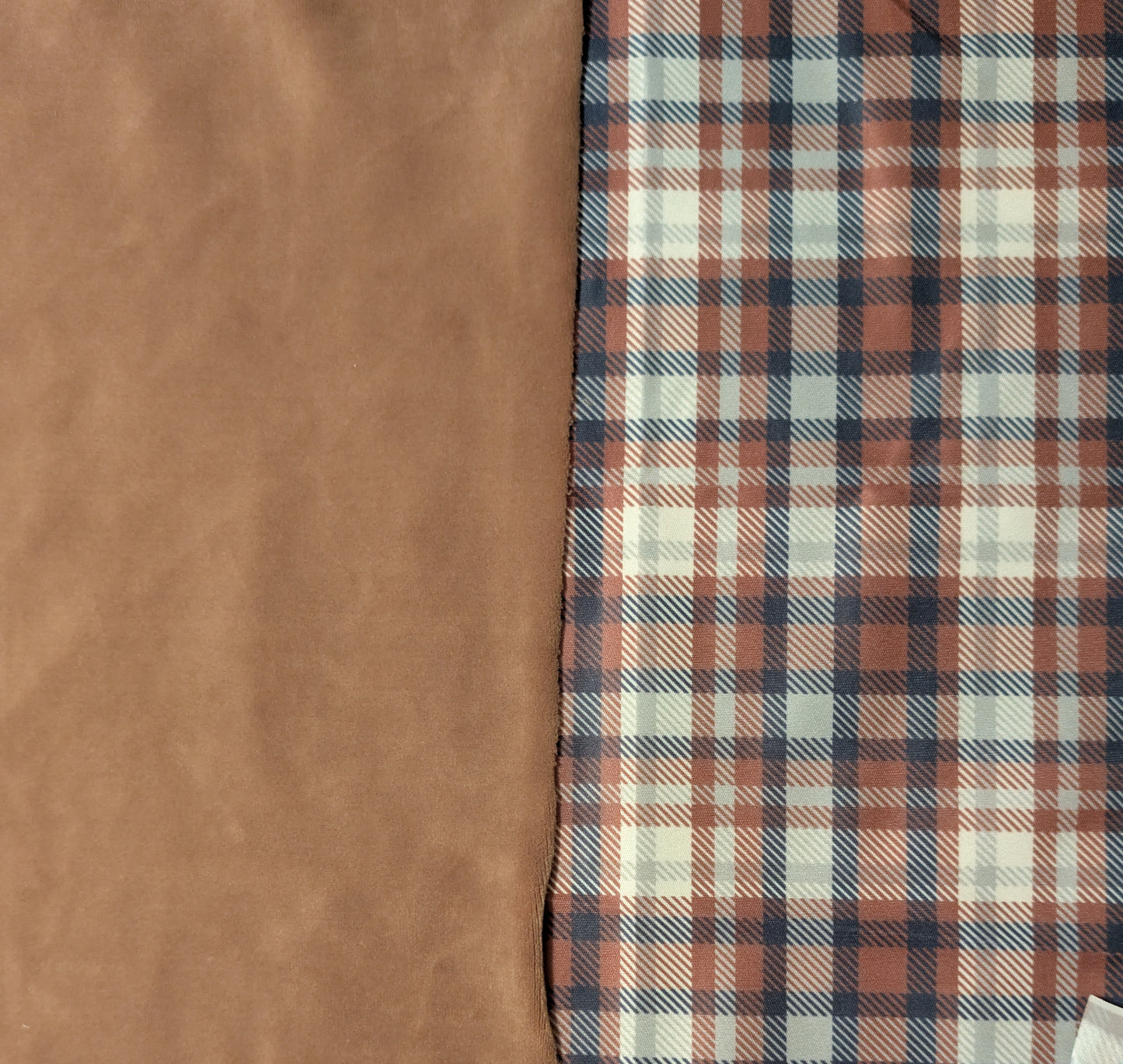 Brown and Black Plaid PUL-Over Fleece Cover