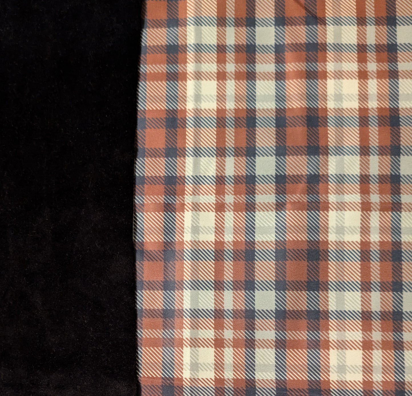 Brown and Black Plaid PUL-Over Fleece Cover