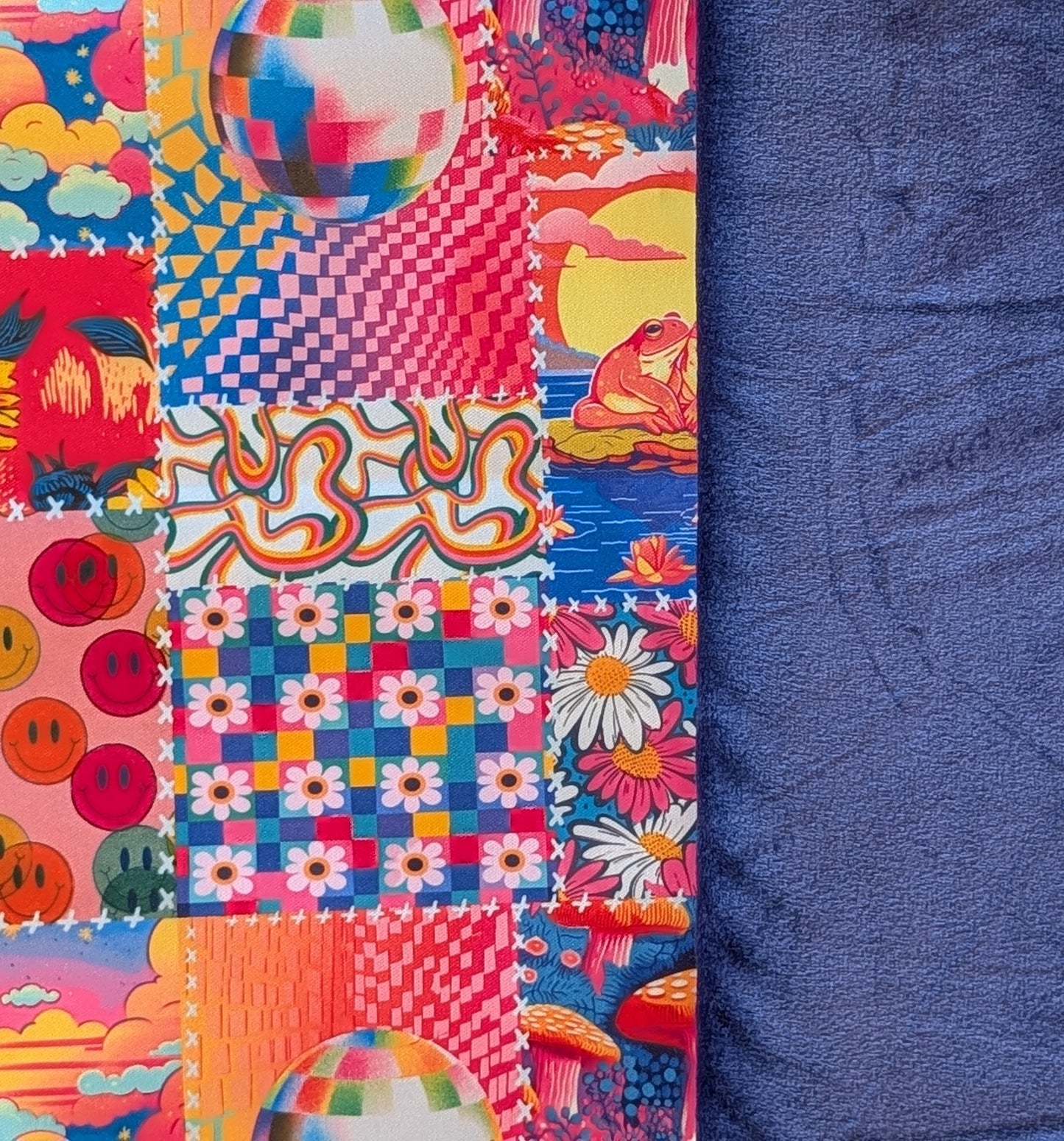 Neon Patchwork PUL-Over Fleece Cover