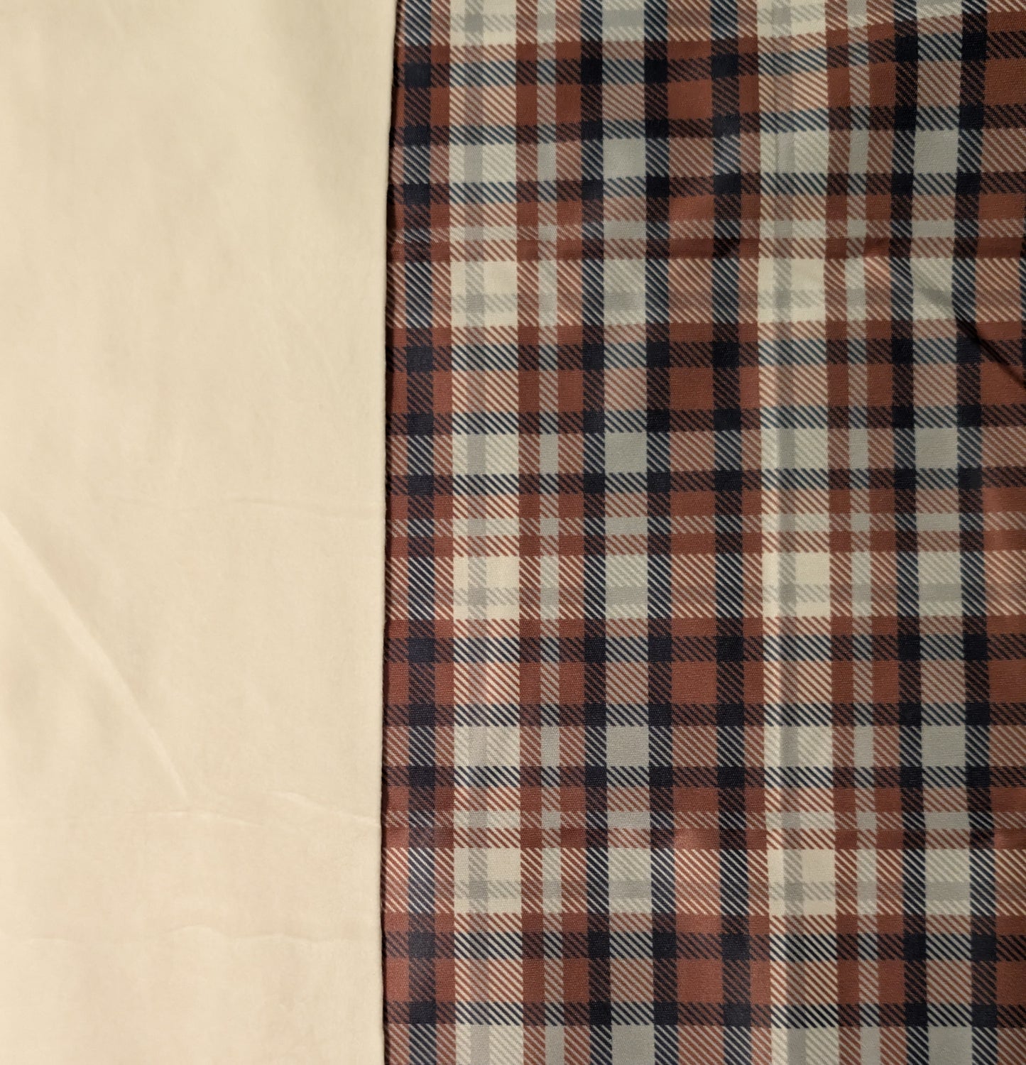 Brown and Black Plaid PUL-Over Fleece Cover