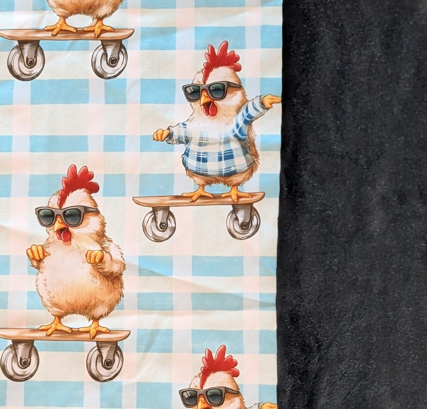 Skating Chicken PUL-Over Fleece Cover LOW STOCK