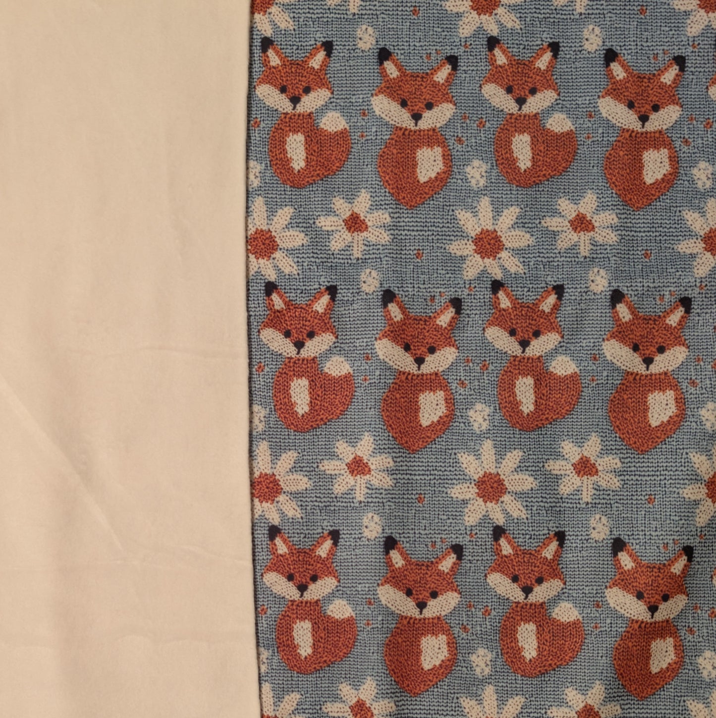 Knitted Foxes PUL-Over Fleece Cover