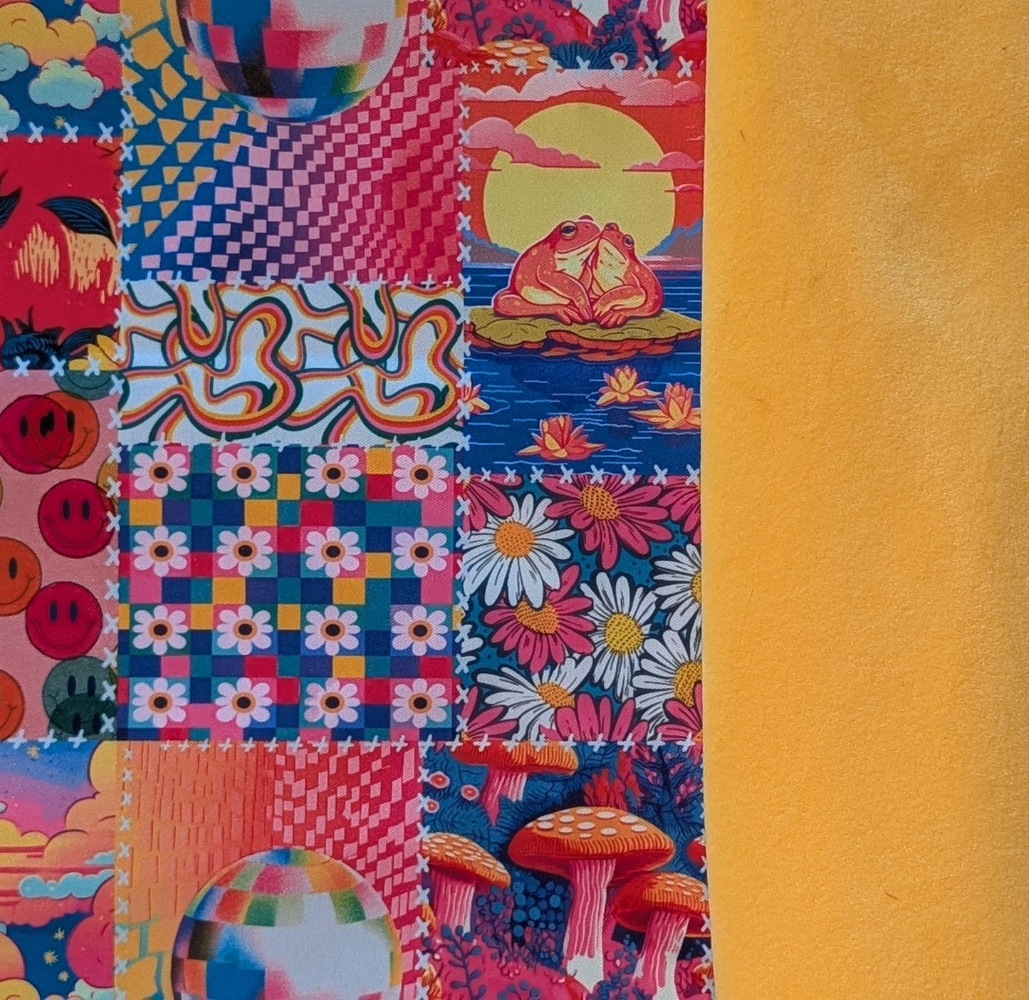 Neon Patchwork PUL-Over Fleece Cover