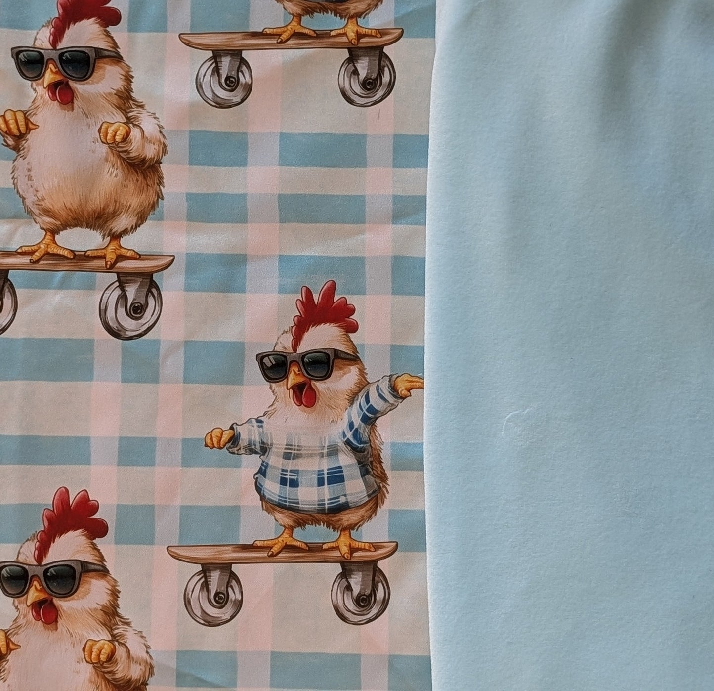 Skating Chicken PUL-Over Fleece Cover LOW STOCK